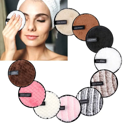 Eco-friendly reusable microfiber makeup remover pads. Double-layer, washable & gentle on skin. Shop Frost Glow Cosmetics sustainable beauty tools today!