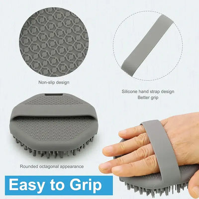 Durable silicone body scrubber for effective exfoliation. Cleanses, massages & smooths skin for a refreshing shower experience.