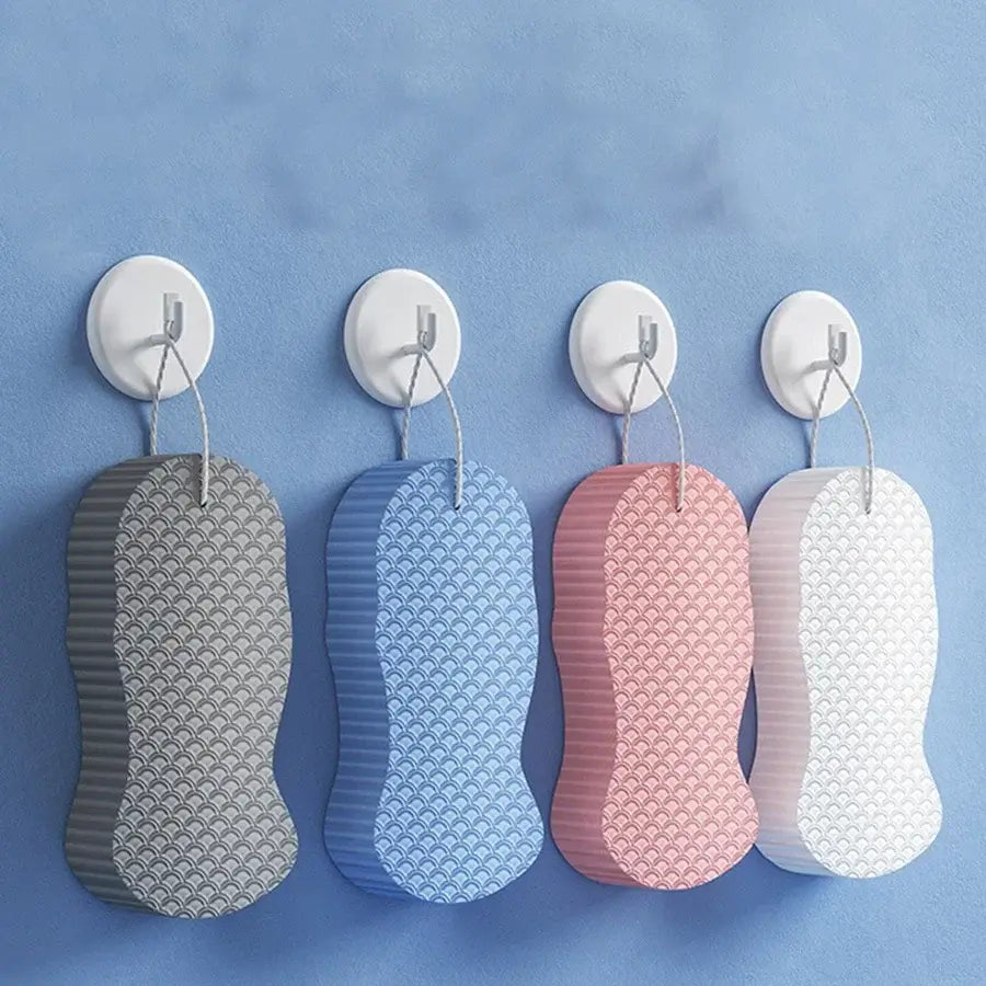 Gentle bath sponge for cleansing & exfoliation. Soft body scrub wisp brush that refreshes skin & enhances your shower routine.