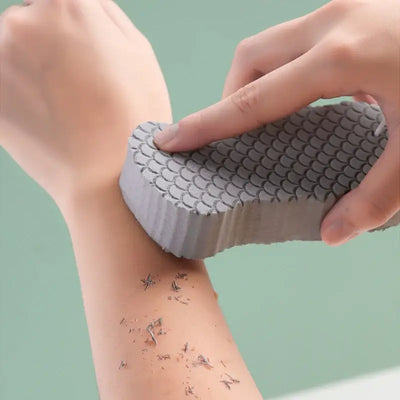 Gentle bath sponge for cleansing & exfoliation. Soft body scrub wisp brush that refreshes skin & enhances your shower routine.