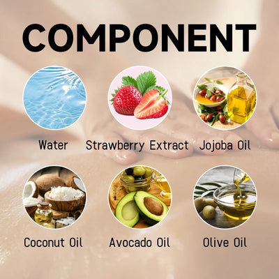 Hydrating strawberry body oil for smooth, radiant skin. Moisturizes, brightens & relaxes while reducing signs of aging.