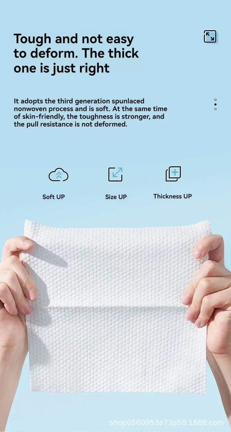 Gentle, absorbent disposable facial towels made from soft cotton. Perfect for makeup removal & daily skincare. Shop Frost Glow Cosmetics today!