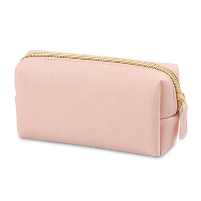 Stay organized in style with Frost Glow’s waterproof PU leather cosmetic bag—perfect for travel, makeup, and toiletry storage. Sleek, durable, and portable.