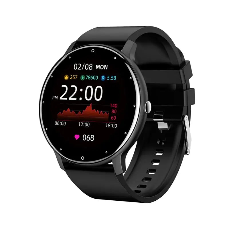 Frost Glow Cosmetics women’s smart watch with IP67 waterproof design, real-time weather, WhatsApp alerts & fitness tracking.