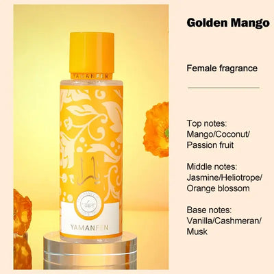 A refreshing 250ml fruity body mist with long-lasting fragrance. Natural, moisturizing spray that keeps skin fresh & scented.