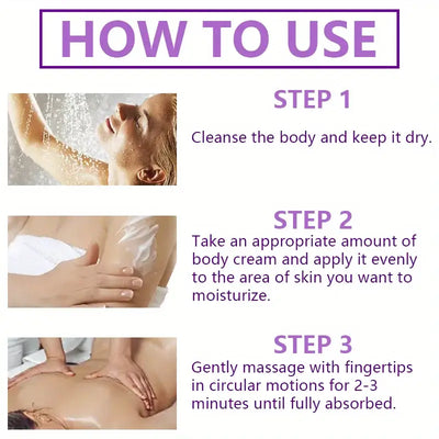 Water Ice Levin Shea Body Butter tube on skin, deeply moisturizing with honey and coconut, 50g packaging.