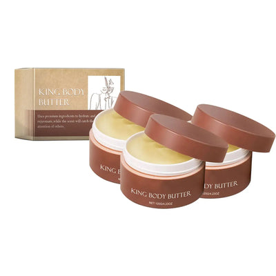 Moisturizing organic body butter with a warm cologne scent. Nourishes skin while leaving a subtle masculine fragrance.