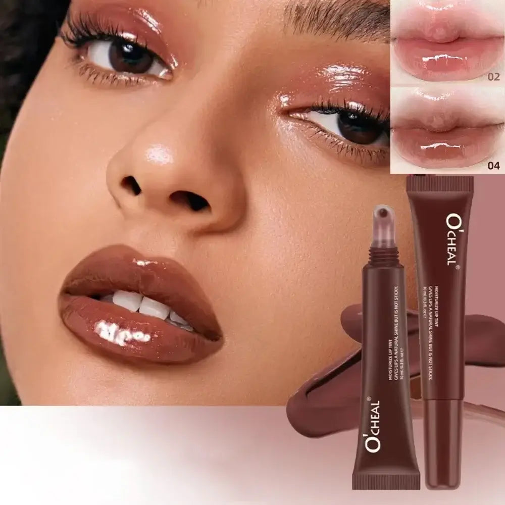 Frost Glow Cosmetics 4-Color Lip Gloss Set – Moisturizing, plumping, mirror-shine lip oils that smooth fine lines & enhance lips.