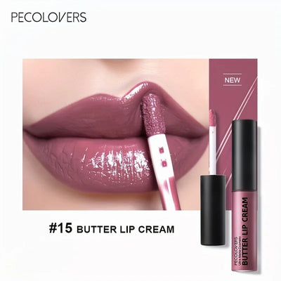 Frost Glow Cosmetics Butter Lip Cream. Non-sticky, moisturizing liquid lipstick with bold pigment for sexy nude and red lip looks.