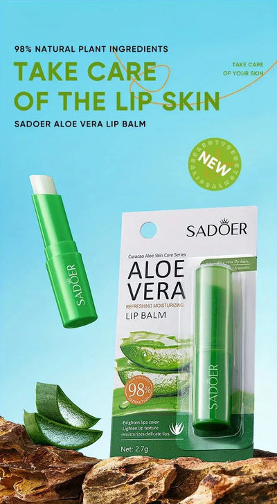 Frost Glow Cosmetics Lip Aloe Balm hydrates, repairs & prevents cracking. Gentle, refreshing & non-irritating daily lip care.
