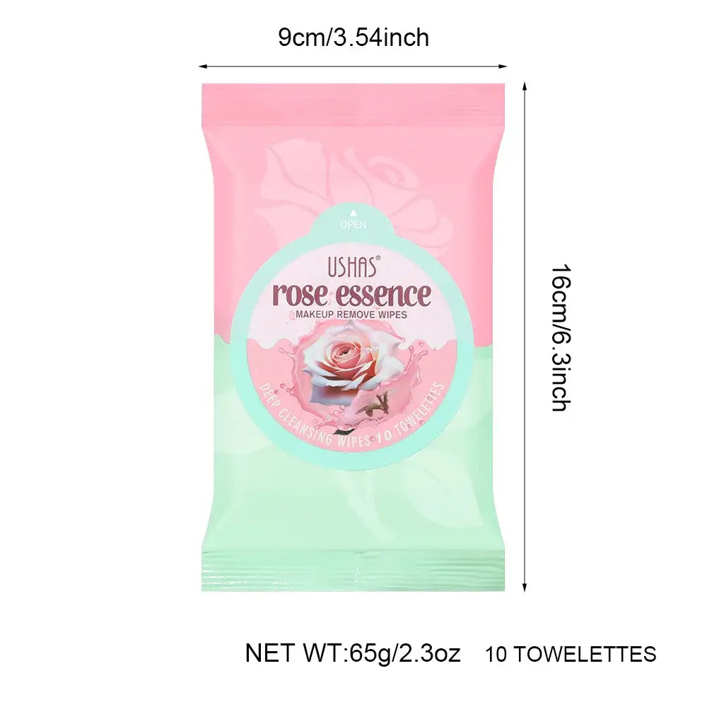 Gently remove makeup with Frost Glow's 5/10pcs wipes. Enriched with plant extracts for deep cleansing without residue. Safe for eyes & lips.