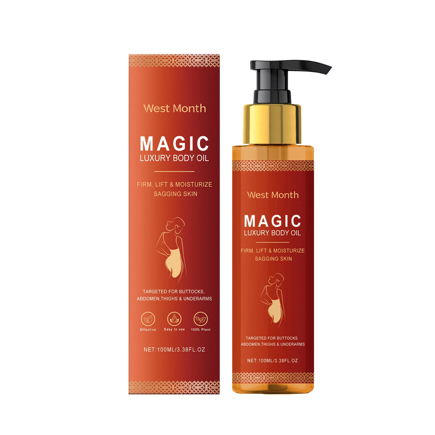 Deeply moisturizing luxury body oil. Firms, nourishes & repairs dry skin while softening chest, thighs & body for rejuvenation.