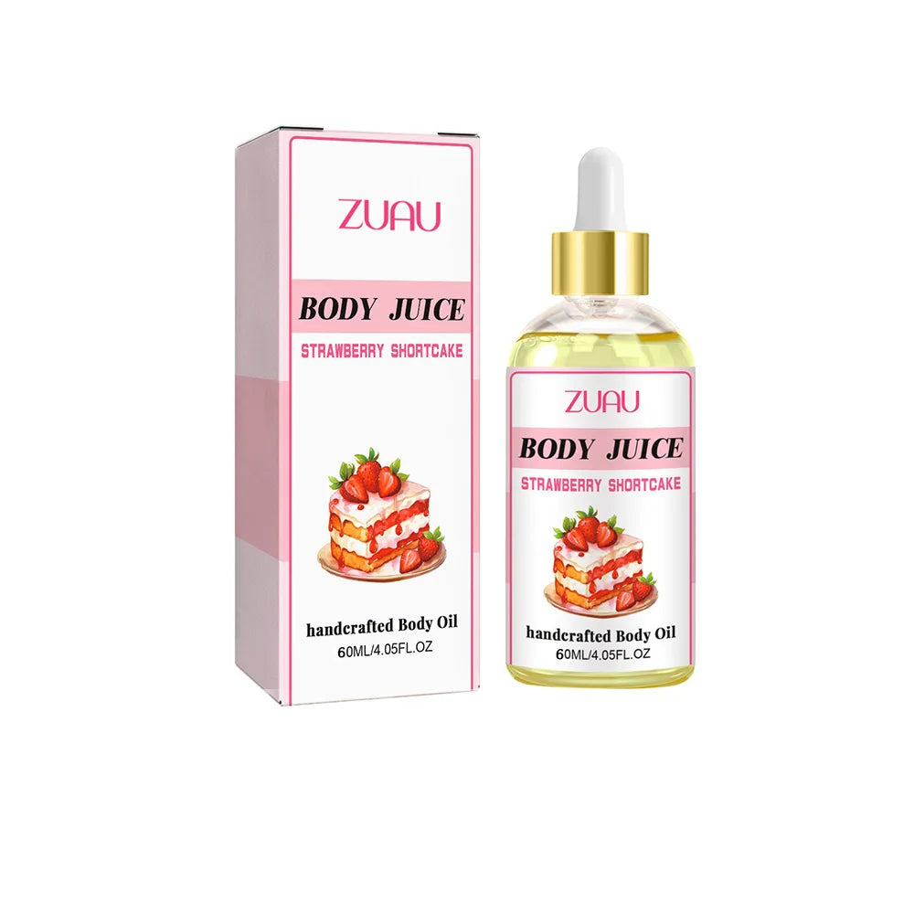 Hydrating strawberry body oil for smooth, radiant skin. Moisturizes, brightens & relaxes while reducing signs of aging.